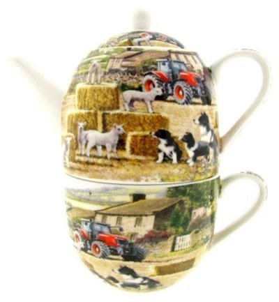 Lesser & Pavey tea for one set schaap en collie 350 ml porselein