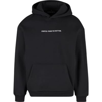 Mister Tee - Started From The Bottom EMB Fluffy Hoodie/trui - XXL - Zwart
