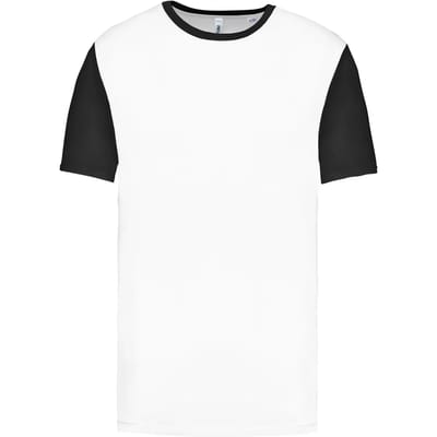 SportSportshirt Kind 10/12 years (10/12 ans) Proact Ronde hals Korte mouw White / Black 100% Polyester