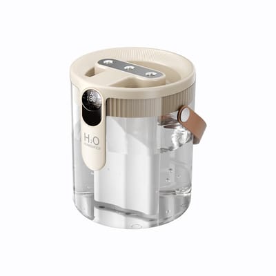 Luchtbevochtiger – 3-delig Mondstuk – Grote Mist Output – Draagbaar & USB – Beige