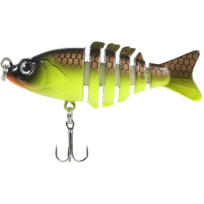 5pcs Swimbait Multi-Articulé 6cm 4.7g 6 Segments Artificiel Réaliste Mini Dur Appât Nageant Crankbait Color 1 yellow