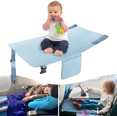Peuter Vliegtuig Bed - Reisbed Peuter - Veilig Slapen - Compact Ontwerp - 25x19x6 cm - Donkerblauw
