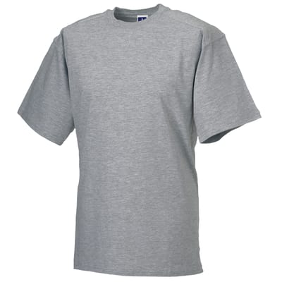 Russell Europa Heren Werkkleding Korte Mouwen Katoenen T-Shirt (Licht Oxford)