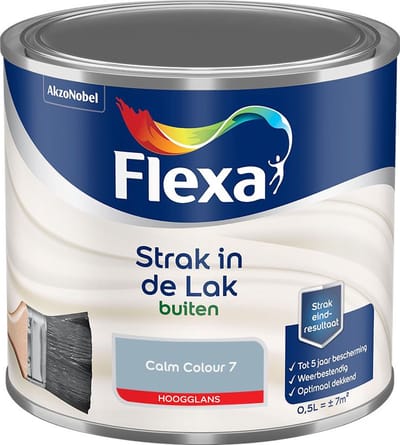 Flexa - Strak In De Lak Buitenlak Hoogglans - Calm Colour 7 - Mengverf - 500 Ml