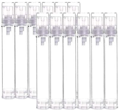 Dailygoods- Pompflessen 12 Stuks - Luchtdicht - 15 ml - Ergonomische Pomp - Duurzaam AS-Plastic - Ideaal voor Cosmetica - Cosmetische Flessen