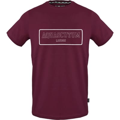 Aquascutum Slim-fit T-shirt met grafische print voor heren (Rood)