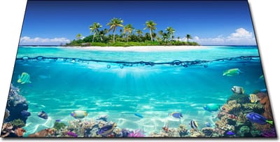 Papillon Badmat - De Dikke Badmat - Antislip - 72x52 - Ocean Paradise