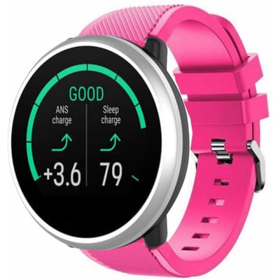 Polar Unite twill siliconen band (knalroze)