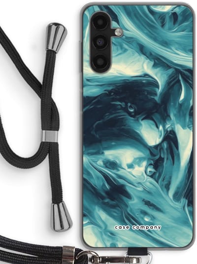 Case Company® - Hoesje met koord geschikt voor Samsung Galaxy A04s hoesje met Koord - Dreaming About Whales - Telefoonhoesje met Zwart Koord - Bescherming aan alle Kanten en Over de Schermrand
