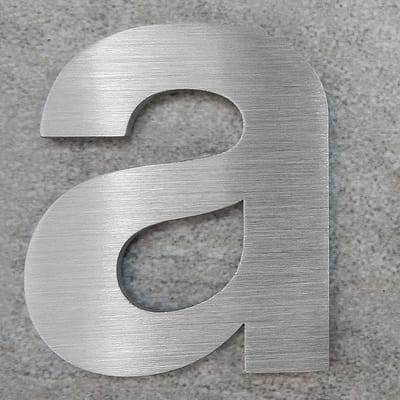 Logixbox Huisnummer letter a - Materiaal: RVS - Hoogte: 12cm - Kleur: RVS - Montage: 3M sticker - Type RVS/120/Bold/a
