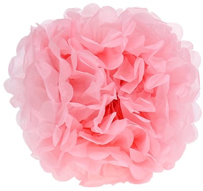 Pompompapier Ø30cm lichtroze 5st, 5 Stück