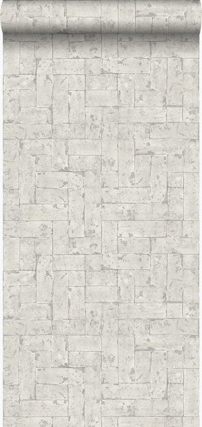 Origin Wallcoverings behang bakstenen donker beige - 53 cm x 10.05 m - 347569