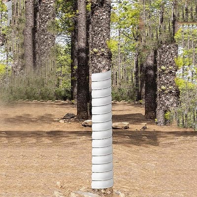 Boomstam bescherming - Kunststof buis - Bescherming jonge bomen - Spiraalvormig ontwerp - 41 cm hoog - Groen