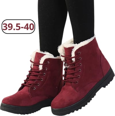 Livano Sneeuwschoenen Voor Dames - Snowboots - Wintersport Sneeuwboots - Ski Gadgets - Maat 39.5-40 - Rood