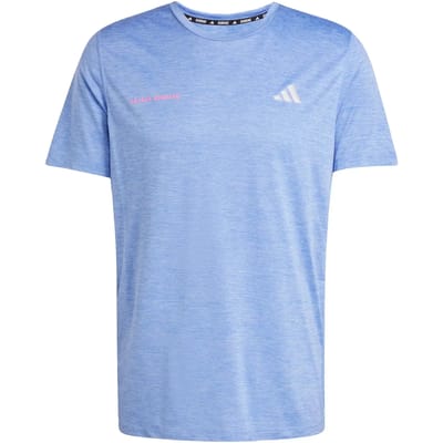 Adidas Own The Run Melange T-shirt Met Korte Mouwen Blauw S Man