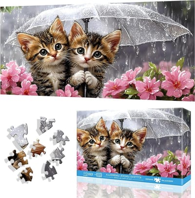 Kleurige Puzzel van 1000 Stukken voor Volwassenen en Kinderen, 80 x 41 cm, Uitdagende Jigsaw Puzzel voor Ontspanning, Gezinsactiviteiten en Woondecoratie