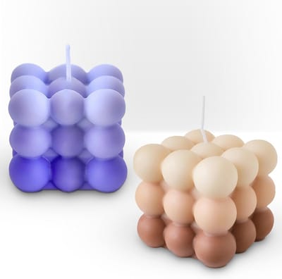 Bubble Candle Set - Geometrische Geurkaarsen voor Cadeaus, Natuurlijke Sojawas, Aromatherapie Kaarsen voor Verjaardag en Valentijnsdag