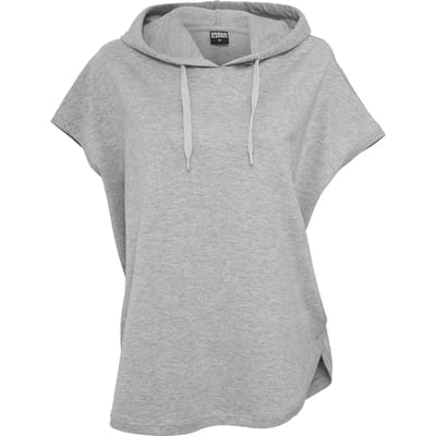 Urban Classics T-shirt - Ladies Sleeveless Terry Hoodie - XS tot L - voor Vrouwen - grijs