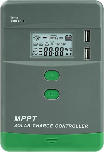 MPPT Laadregelaar - Zonnelaadregelaar Bluetooth - Batterij Beschermen - Automatische Systeemidentificatie - 20A - One Color