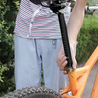 Fiets Zadelpen - Zadelbuis - Mountainbiken Racefietsen - Schokbestendig Aluminium - 25.4 x 300mm - Zwart