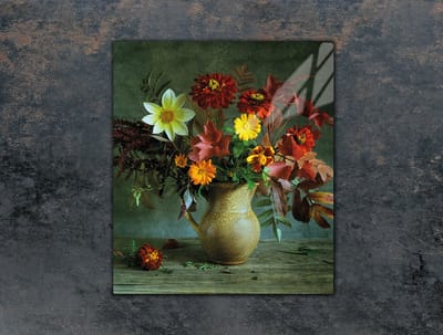 TMK ArtDeko - Snijplank - 45x52 cm - Kwiaty - Glas