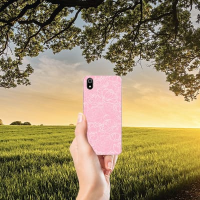 Xiaomi Redmi 7A TPU Case White Flowers
