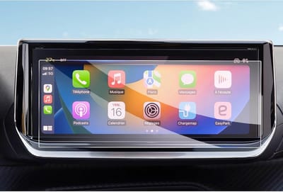 10 Inch Navigatiescherm Film voor Peugeot 208 en e-208 | Schokbestendig en Krasbestendig Glas voor 2008 Restyling 2025-2026