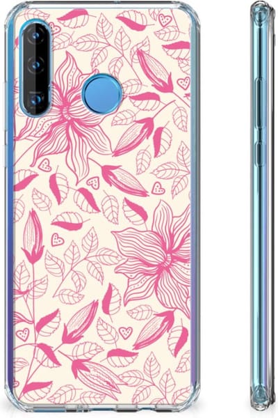 Huawei P30 Lite Case Pink Flowers