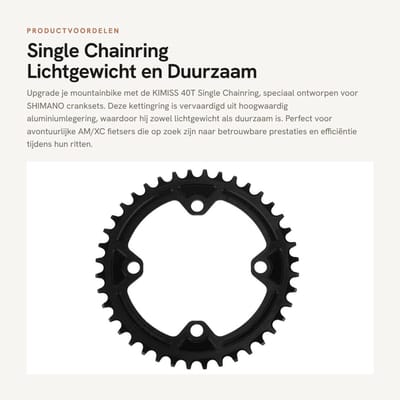Dailygoods- Kettingblad 40T - Aluminium Legering - Geschikt voor SHIMANO - AM/XC Fietsen - Lichtgewicht - Duurzaam - Fietsblad