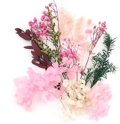 Geconserveerde Kunstbloemen Roze - Gedroogde Bloemen voor DIY Creaties