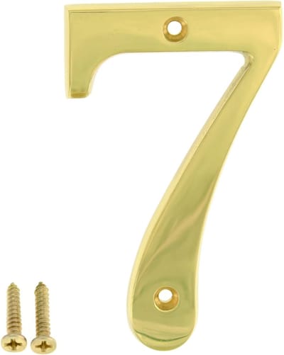 Huisnummer - Adrescijfer - Huis Decoratie - Spiegelend Oppervlak - 4 Inch - Messing