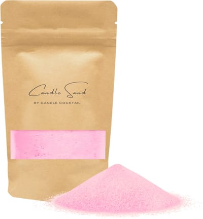 Kaarsenzand | Candle Cocktail | Roze | 1000g Incl. 25 Lonten | Burning Sand | Candle Sand | Kaarspoeder | Poederkaars | 125+ branduren | Met 25 lonten