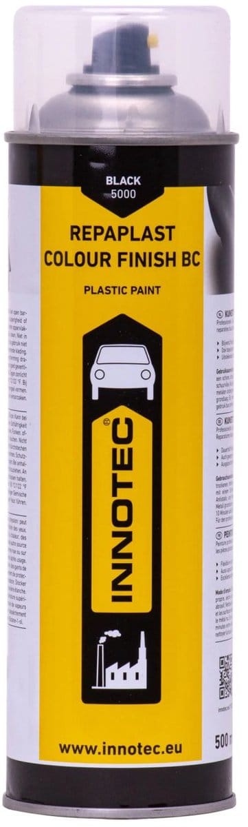 Repaplast Colour Finish BC Zwarte Kunststof Reparatie Coating 500ml – Duurzame UV-Bestendige Bescherming en Diepzwarte Kleurherstel voor Diverse Kunststof Oppervlakken