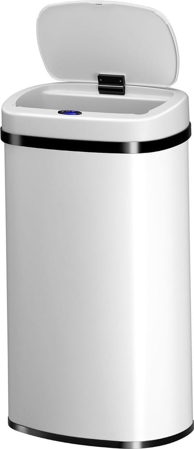 Automatische Prullenbak / Afvalemmer / Sensorprullenbak - 60 Liter - Wit - Rechthoek