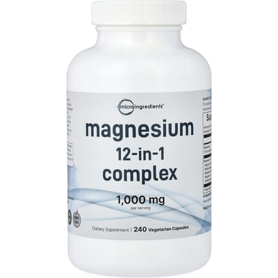 Micro Ingredients, Magnesium 12-in-1 Complex, Plantaardige Capsules 240 Tabletten (500 mg per capsule)