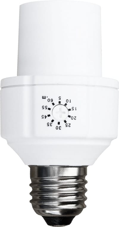 Ecosavers Lampbasetimer Lampvoet E27 | bespaar energie | schakelt licht automatisch uit na gekozen tijd | E27 lampvoet met timer | GS-keurmerk