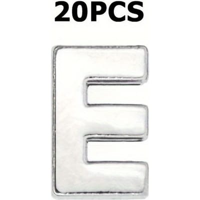 20 stuks 1,4 cm effen legering Engelse letteraccessoires, doe-het-zelf polsband/sleutelhanger/halsband voor huisdieren sieradenaccessoires 20pcs