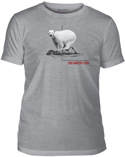 T-shirt End Habitat Loss Polar Bear Tri-Blend L