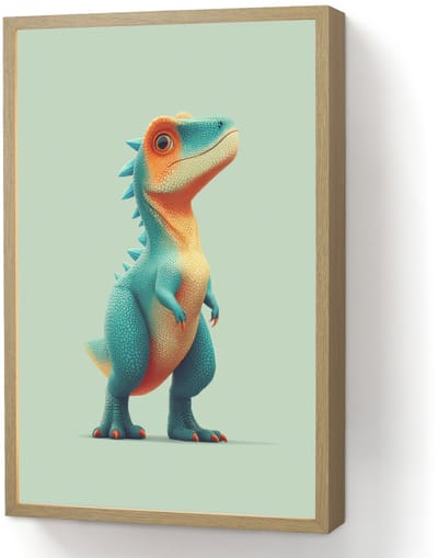 Nachtlampje 40x60 cm - Kinder lamp - Cartoon - Dino - Oranje - Stekels - Tafellamp kinderkamer draadloos - Slaapkamer lampje - Bedlamp kinderen - Kinderlampje - Wandlamp babykamer - Nachtlampjes