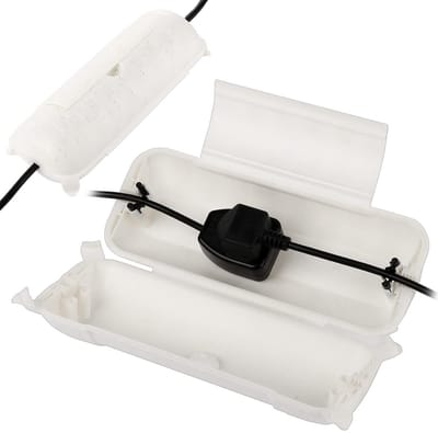 Set van 2 Waterdichte Kabelbox voor Buiten IP44 - Beschermdoos voor Verlengsnoer en Stekkers