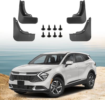 Dailygoods- Spatbescherming Voor Kia Sportage 2023/2024 - Spatbord - Geen Boren Nodig - Duurzaam PP-Materiaal - 4 Stuks - Eenvoudige Installatie