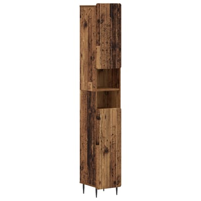 vidaXL - Badkamerkast - met - Open - Plank - ZWOLLE - Oud - hout - 30 - x - 31 - x - 189,5 - cm
