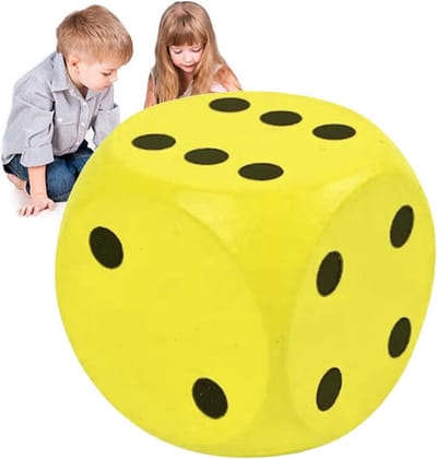 Grote dobbelstenen - Jumbo dobbelstenen - Klassikale leermiddelen - Zacht PU materiaal - 15 cm - Wit met zwarte stippen