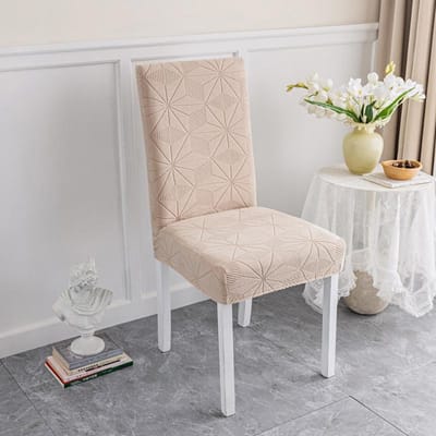 Jacquard Stoelhoes Eendelig Elastische Stoelhoes Hotel Banket Hotel Stoelhoes All-inclusive Verdikte Stoelhoes 45*38*38cm gray