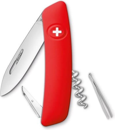 Swiza D01 Zwitsers zakmes - soft-touch grip - rood