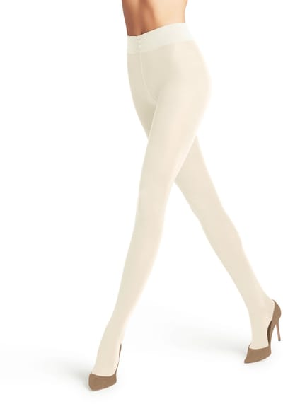 FALKE Softmerino eenkleurig wol katoen panty dames wit - maat 36-38