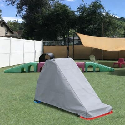 Glijbaanhoes - Speeltoestel bescherming - Buiten spelen - Waterafstotend UV-bestendig - 120x51x70 cm - Grijs