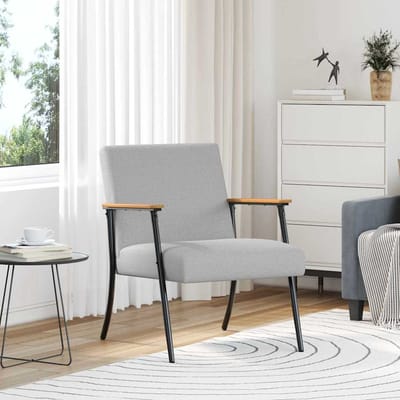 vidaXL - Fauteuil - Wolkgrijs - Stof