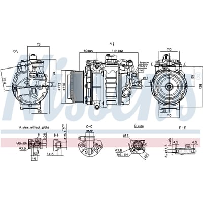 Compressor, airconditioner NISSENS 890060