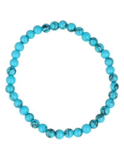 Howliet blauw kralen kinderarmbandje 4 mm (gekleurd)